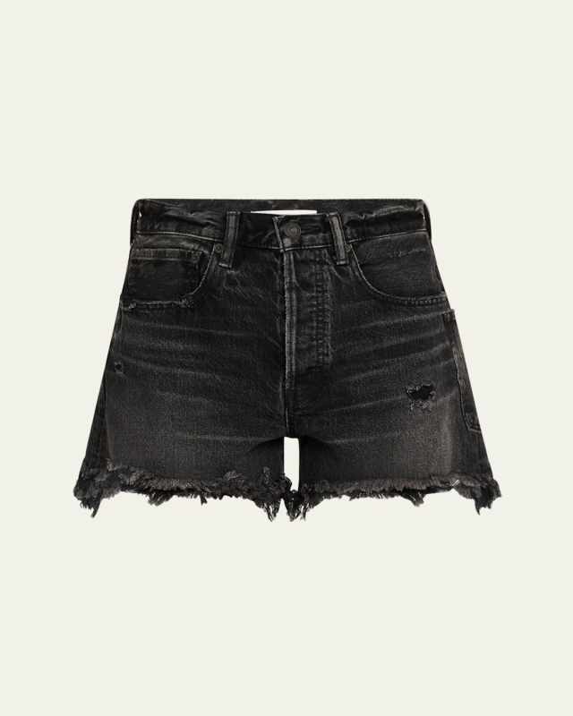 Harrington Distressed Denim Shorts